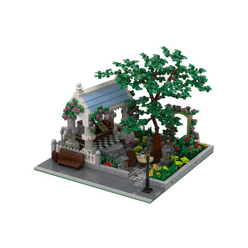Modular Garden Coffee Shop MOC Building Kit | Urban Architecture Model - 1