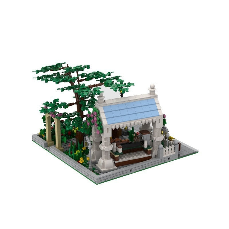 Modular Garden Coffee Shop MOC Building Kit | Urban Architecture Model - 2
