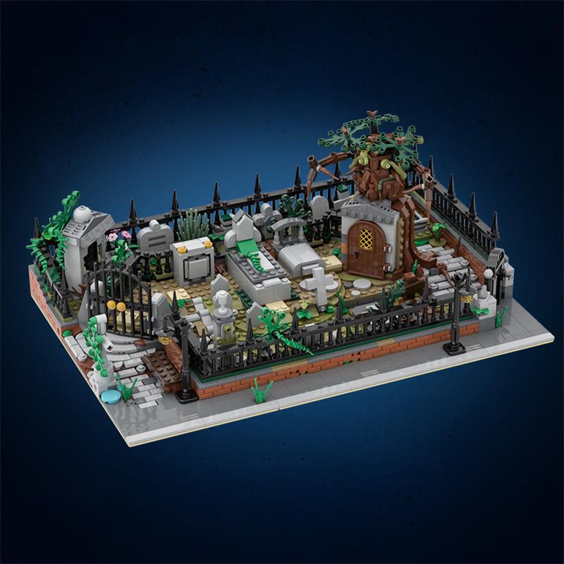 modular graveyard moc 70420 building set with hidden features - 1