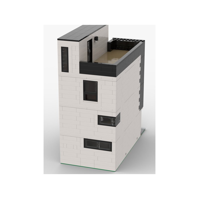 Modular Modern Town House Building Kit | LEGO-Compatible MOC - 4