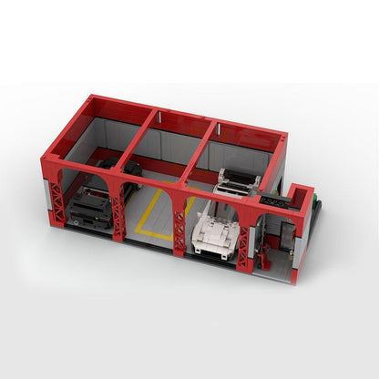 Modular Parking Lot MOC Building Kit | Modern City Display Scene - 2
