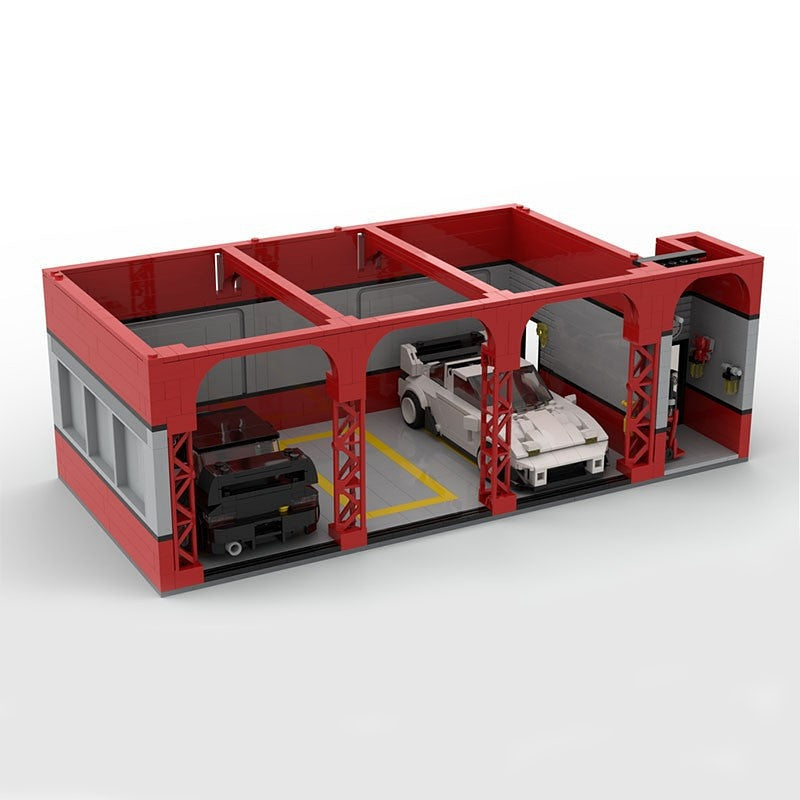 Modular Parking Lot MOC Building Kit | Modern City Display Scene - 3