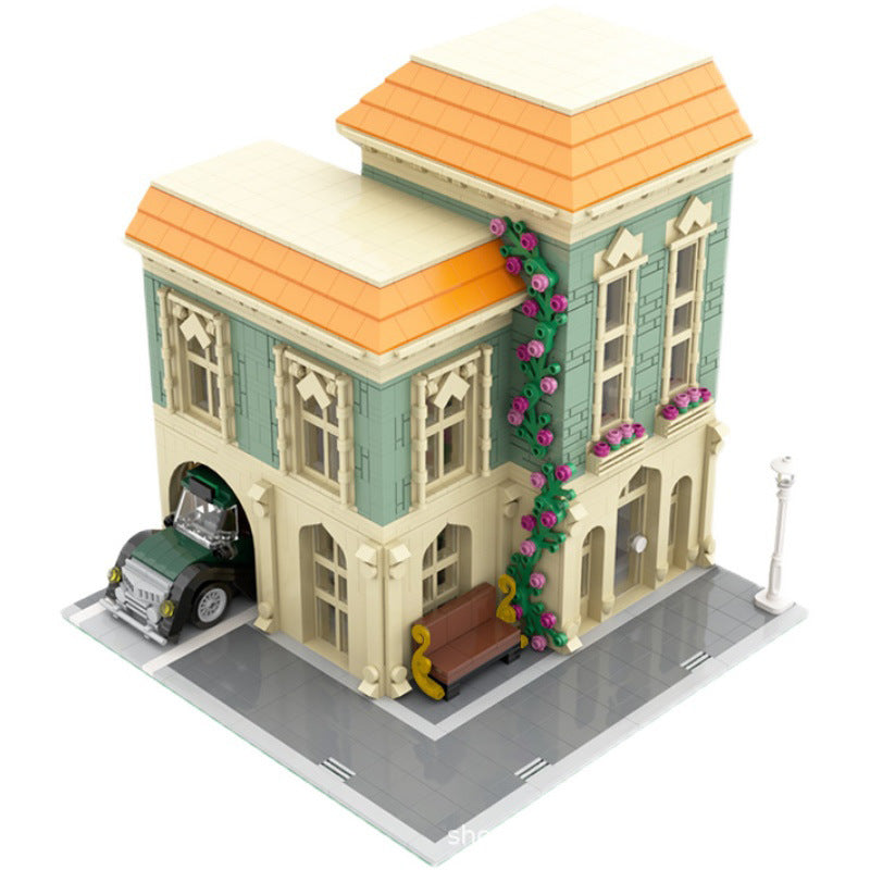 Modular Post Office + Delivery Car Building Kit | LEGO-Compatible MOC - 3