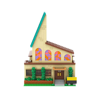 modular springfield church building set | moc-148028 - 2