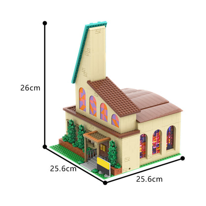 modular springfield church building set | moc-148028 - 4