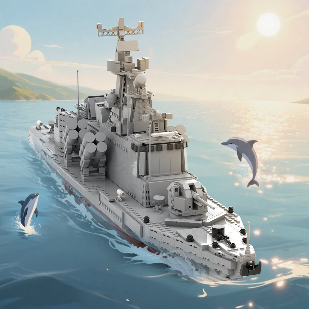 molniya-class missile boat battleship building set | lego compatible - 1