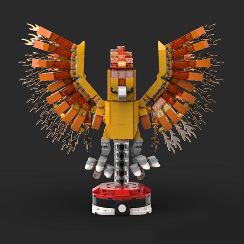 moltres brickheadz building set | pokèmon | moc-115413 - 2