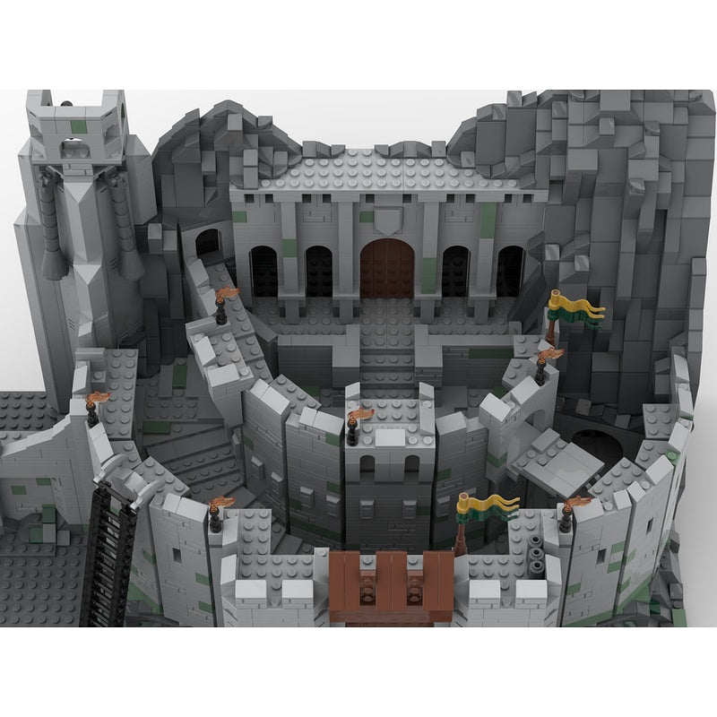 Mountain Fortress Siege MOC Fantasy Castle Diorama Building Kit - 3