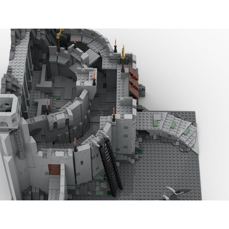 Mountain Fortress Siege MOC Fantasy Castle Diorama Building Kit - 4
