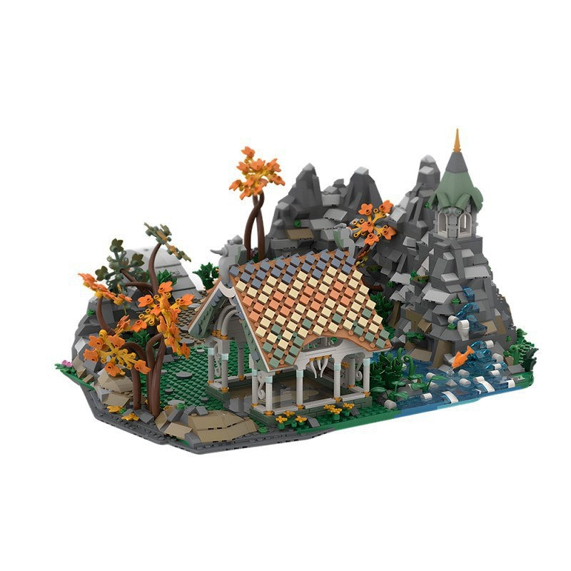 Mountain Pasture & Stables MOC Building Kit | Fantasy Valley Architecture - 1