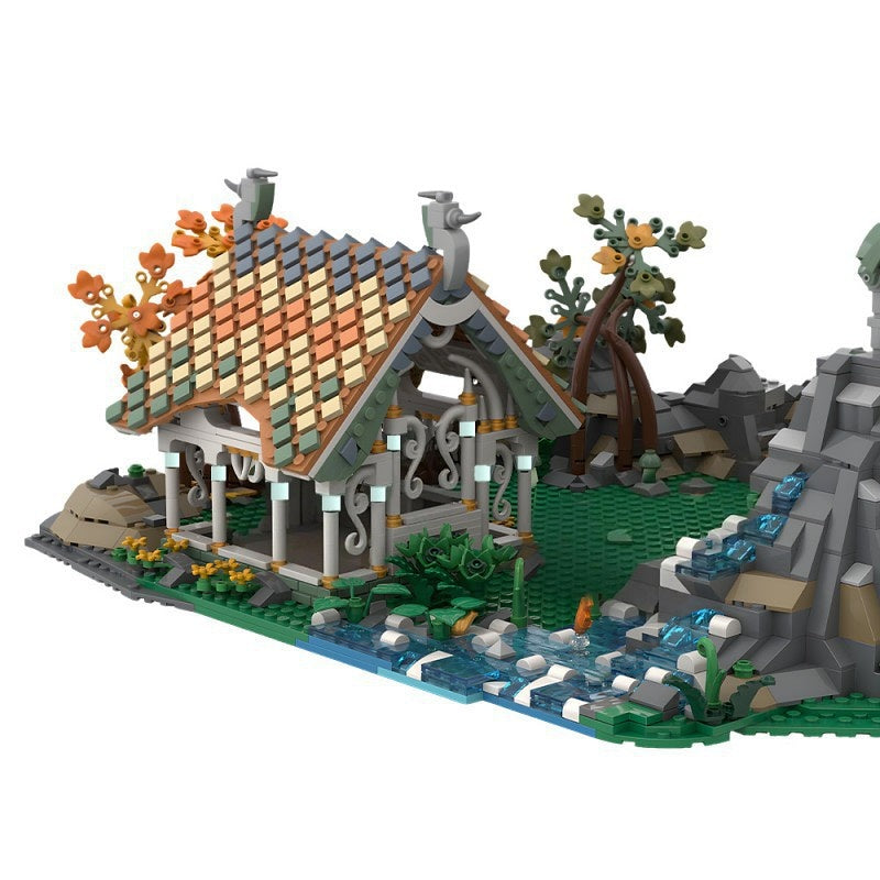 Mountain Pasture & Stables MOC Building Kit | Fantasy Valley Architecture - 2
