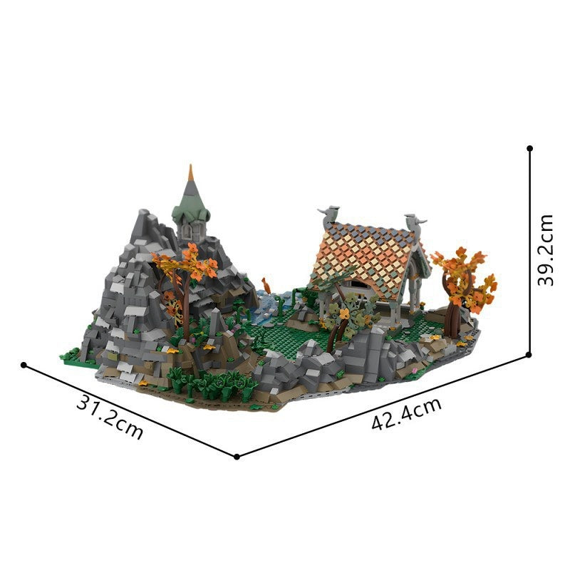 Mountain Pasture & Stables MOC Building Kit | Fantasy Valley Architecture - 4