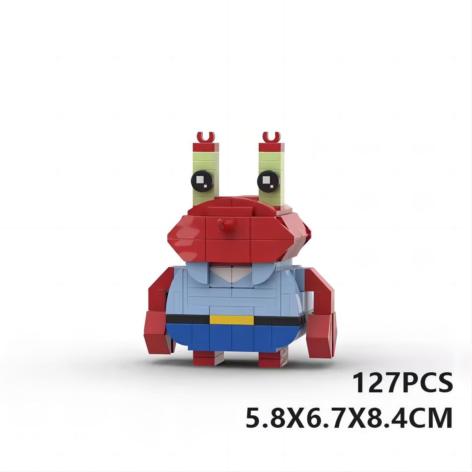 mr. krabs brickheadz building set | spongebob | lego-compatible - 1
