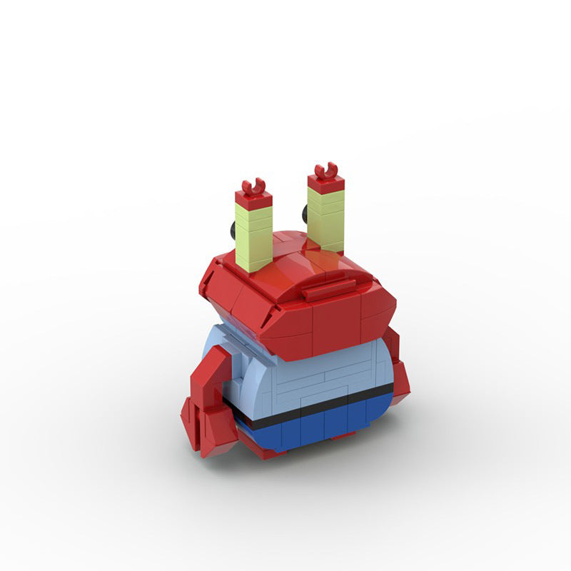 mr. krabs brickheadz building set | spongebob | lego-compatible - 3