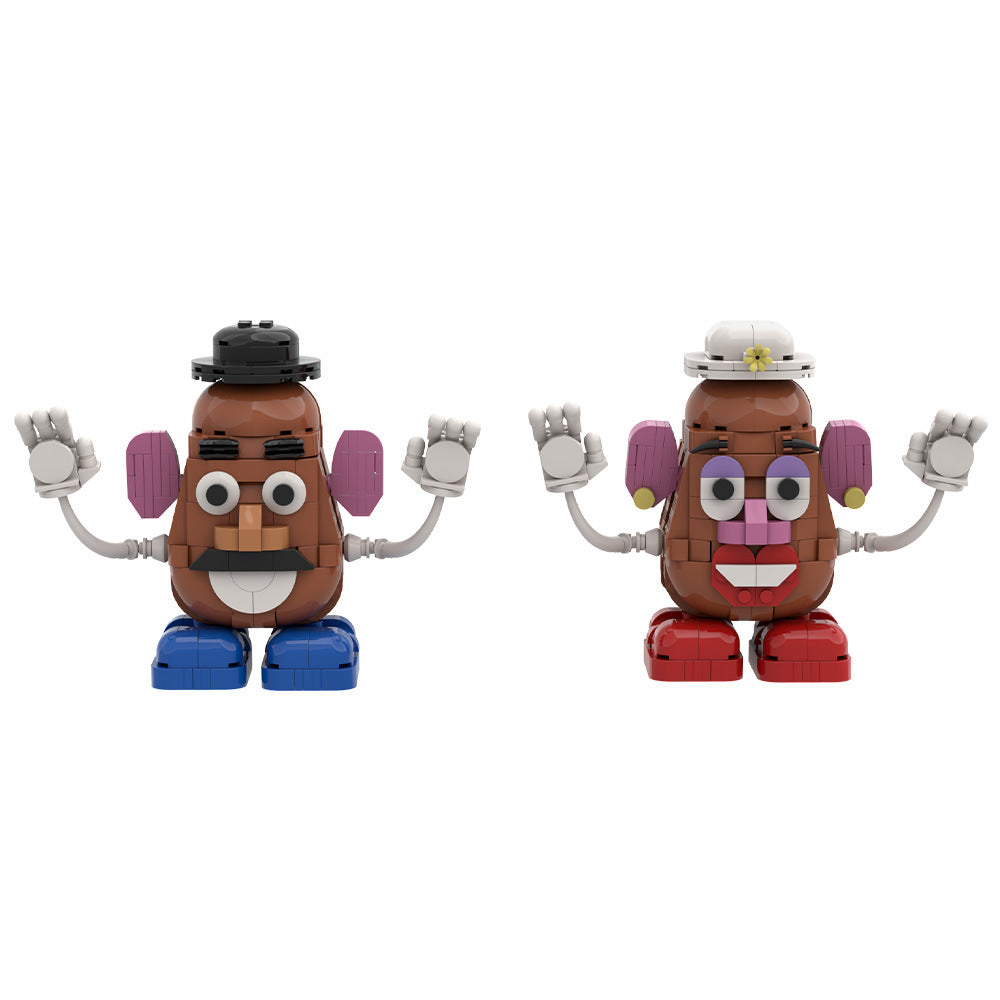 mr. & mrs. potato head figure building kit | toy story | lego compatible moc - 3