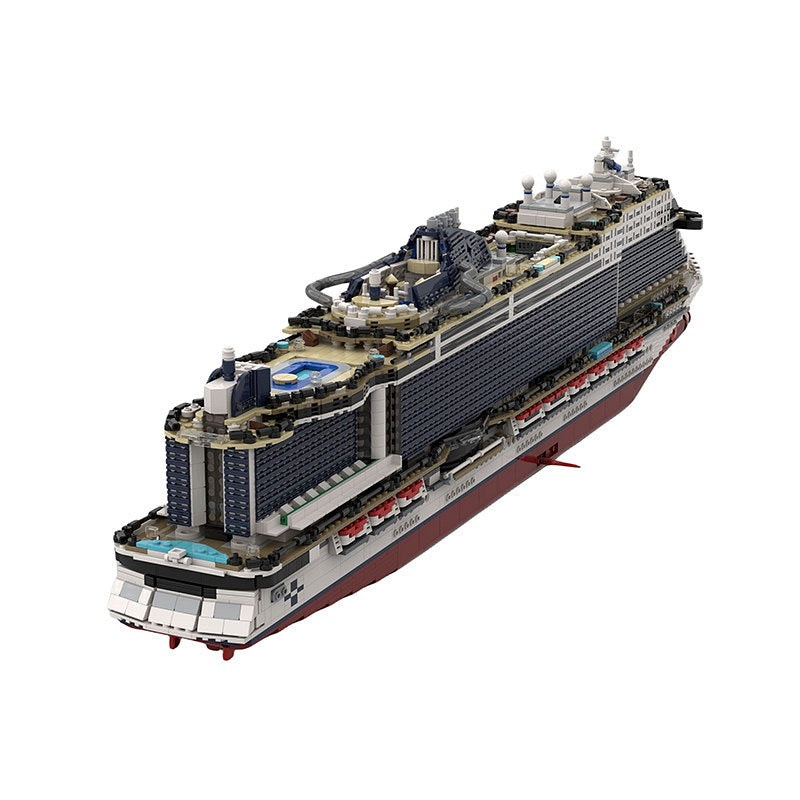 MSC Seashore Cruise Ship MOC Building Kit | Large Vessel Model - 1