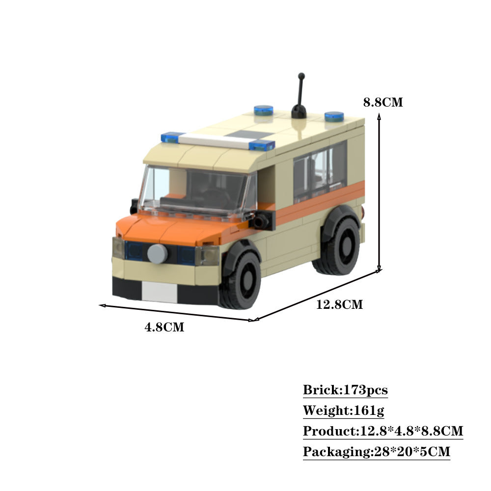 mtw drk rettungsdienst emergency car building set | moc-176657 - 2
