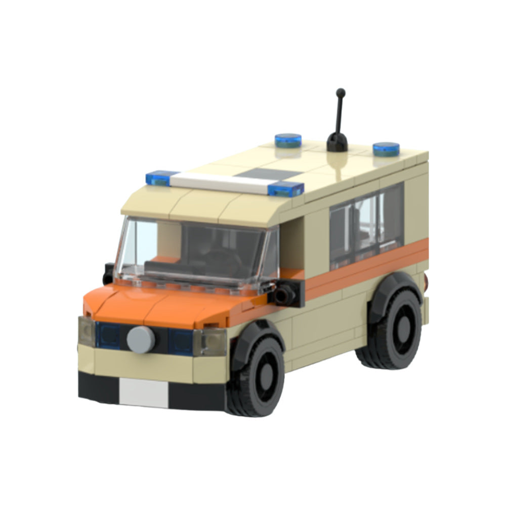 mtw drk rettungsdienst emergency car building set | moc-176657 - 3