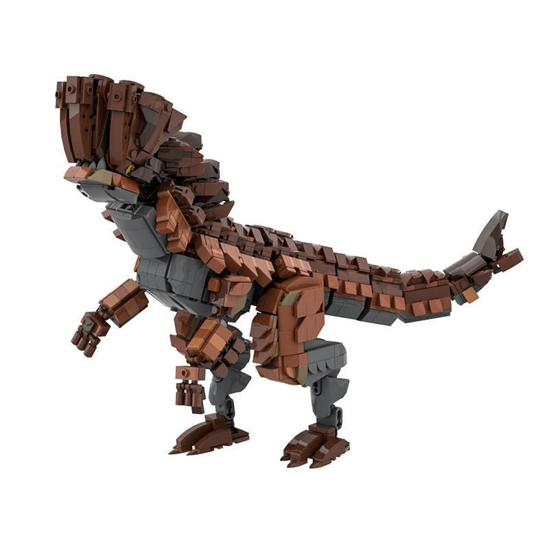 Muddy Armored Dragon MOC Building Kit | Fantasy Creature Display Model - 4