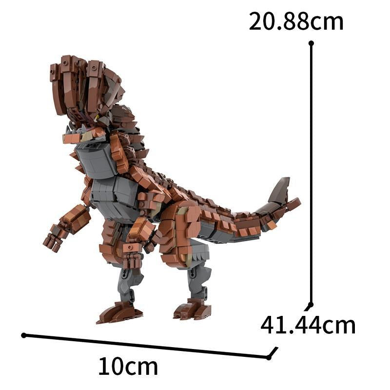 Muddy Armored Dragon MOC Building Kit | Fantasy Creature Display Model - 5