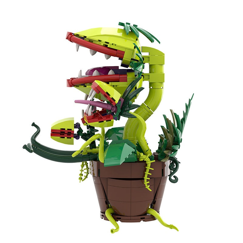 Multi-Head Carnivorous Plant MOC Building Kit | Monster Flower Pot - 4