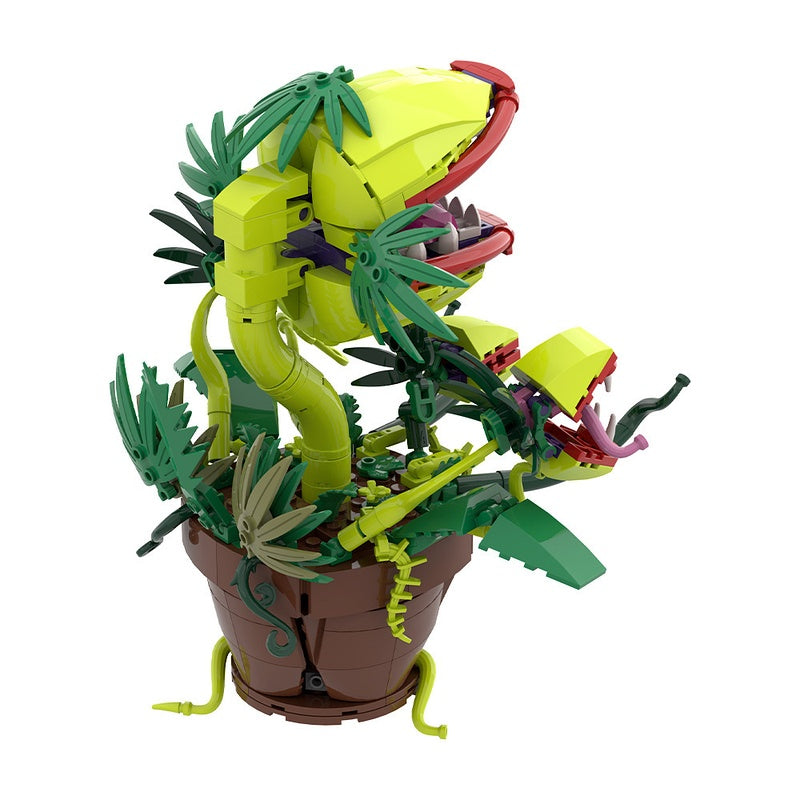 Multi-Head Carnivorous Plant MOC Building Kit | Monster Flower Pot - 6