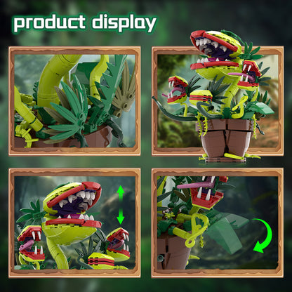 multi-headed audrey ii carnivorous plant moc building kit | little shop of horrors - 1