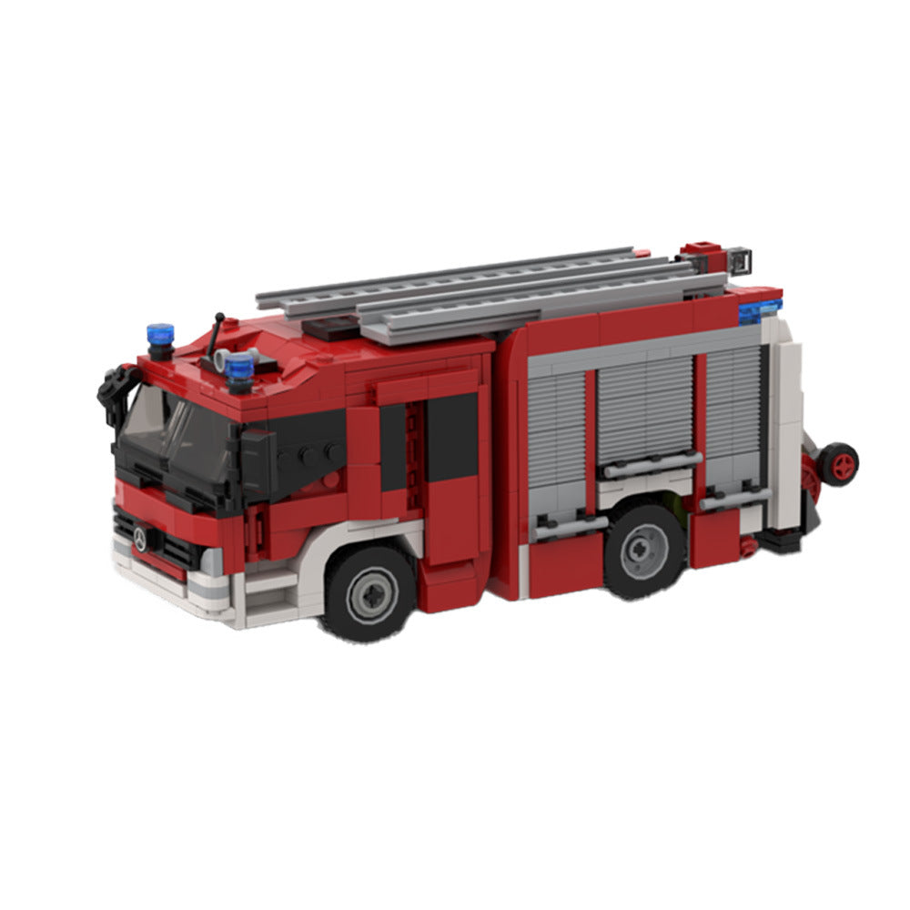 Munich Fire Truck HLF 20/16 Building Kit | LEGO-Compatible MOC - 1