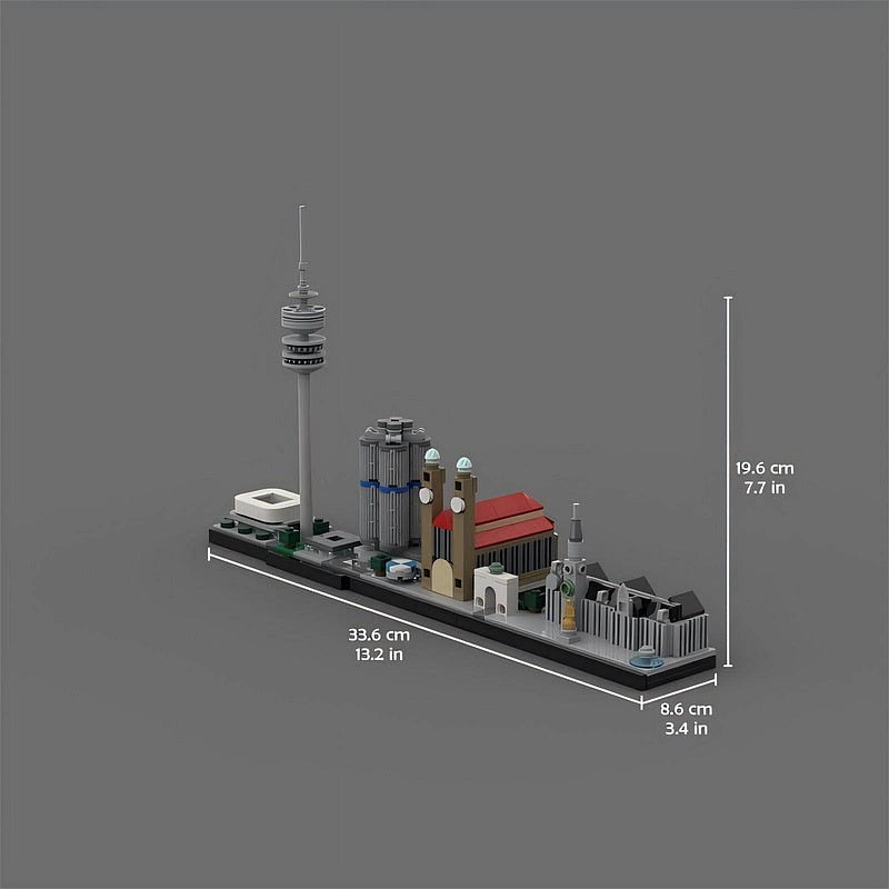 Munich Skyline MOC Building Kit | Bavarian City Architecture Model - 2