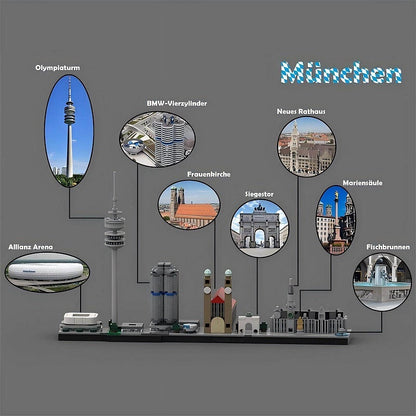 Munich Skyline MOC Building Kit | Bavarian City Architecture Model - 3