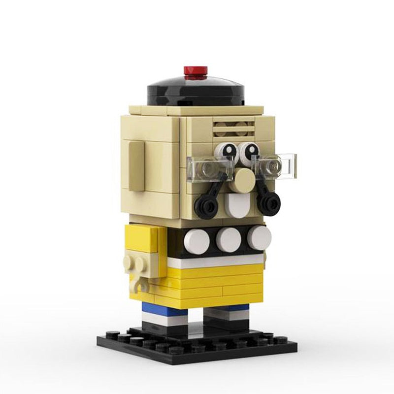 Mustached Gentleman Cube Character MOC Building Kit | Comic Figure - 1