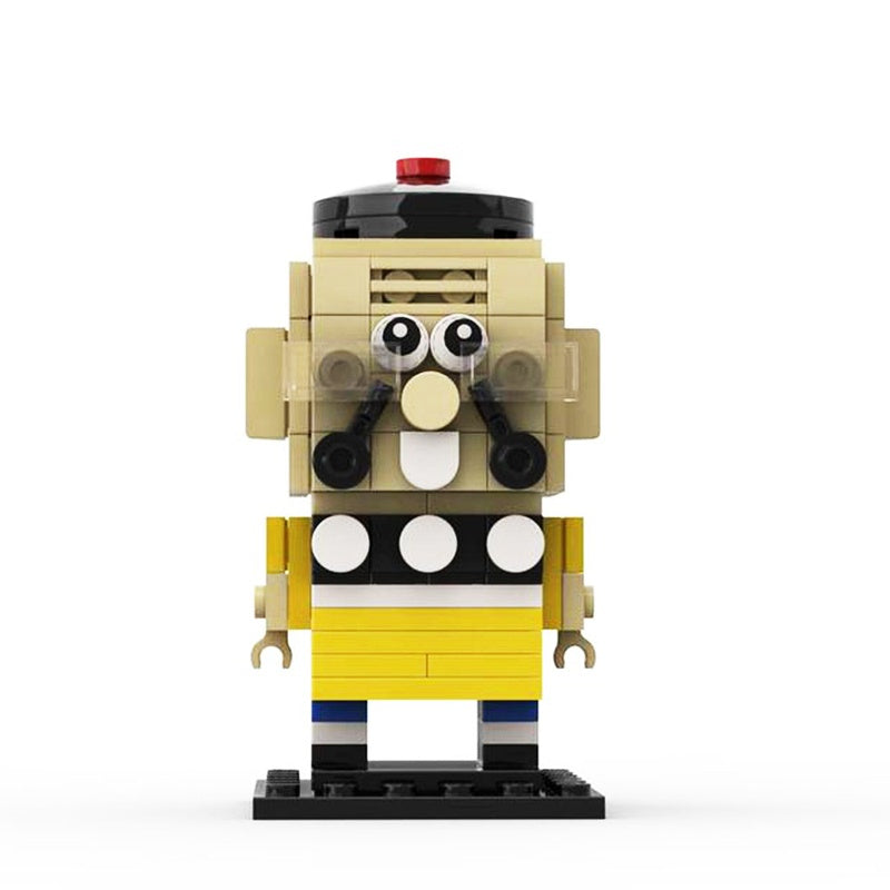 Mustached Gentleman Cube Character MOC Building Kit | Comic Figure - 3