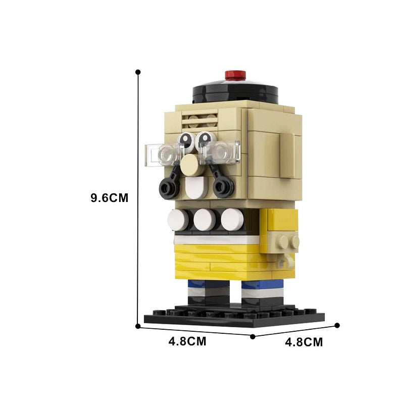 Mustached Gentleman Cube Character MOC Building Kit | Comic Figure - 4