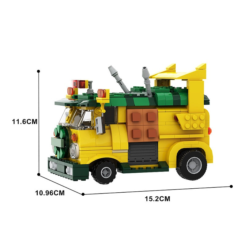 Mutant Ninja Cartoon Team Van Building Kit | Compatible MOC - 4