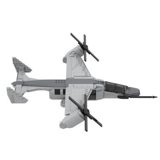 MV-26 VTOL Falcon Aircraft MOC Building Kit | Tilt Rotor Transport Model - 1