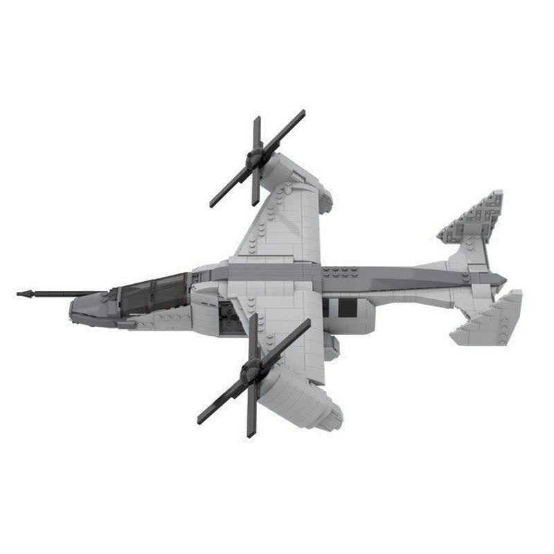 MV-26 VTOL Falcon Aircraft MOC Building Kit | Tilt Rotor Transport Model - 3