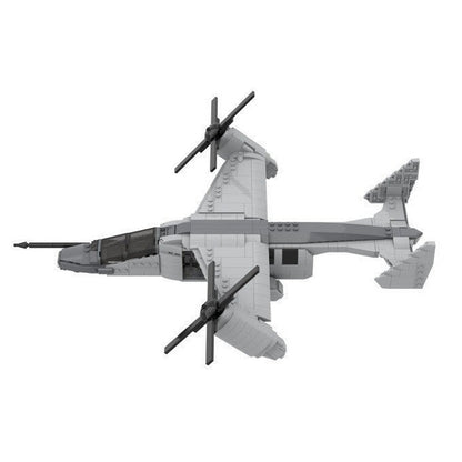 MV-26 VTOL Falcon Aircraft MOC Building Kit | Tilt Rotor Transport Model - 3