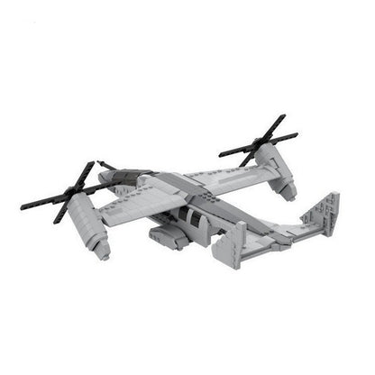 MV-26 VTOL Falcon Aircraft MOC Building Kit | Tilt Rotor Transport Model - 5