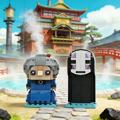 Mystical Spirit Bathhouse Duo Brickheadz Building Kit | LEGO-Compatible MOC - 5