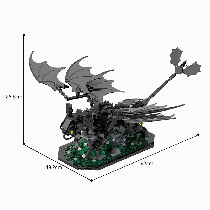 Mythical Night Dragon Building Kit | LEGO-Compatible MOC - 4