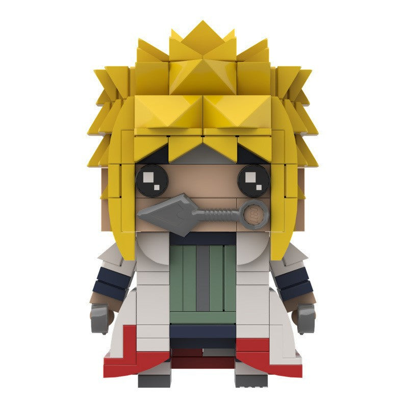 namikaze minato brickheadz set | naruto moc | lego compatible - 2