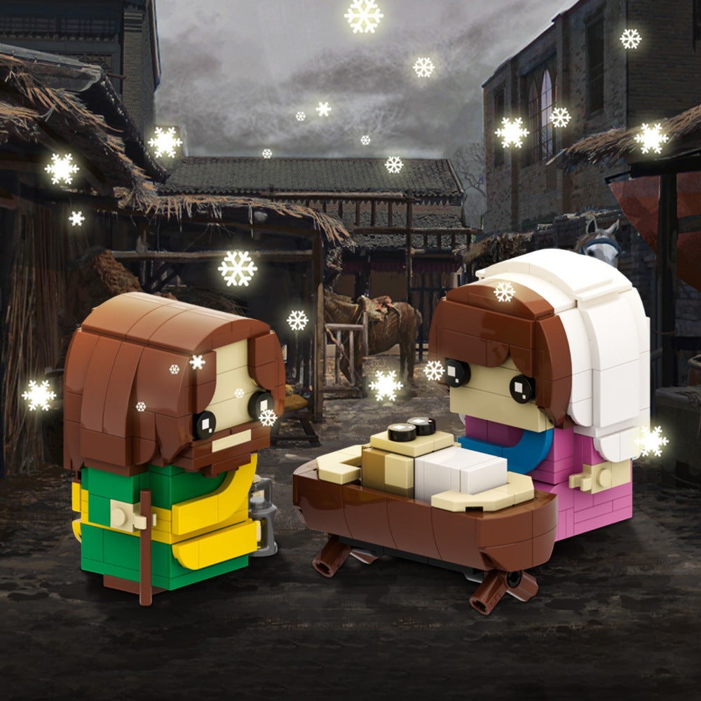 nativity scene brickheadz building set | moc-130386 - 1