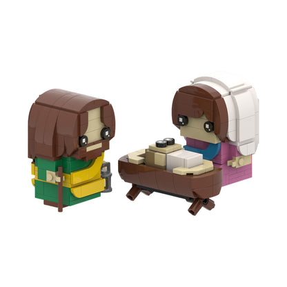 nativity scene brickheadz building set | moc-130386 - 5