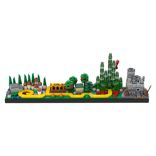 nchanted Fantasy Skyline Yellow Brick Road Adventure Building Kit | LEGO-Compatible MOC - 1