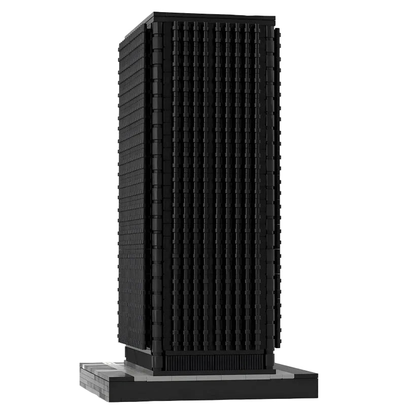 New York Black Rock Skyscraper Building Kit | LEGO-Compatible MOC - 1