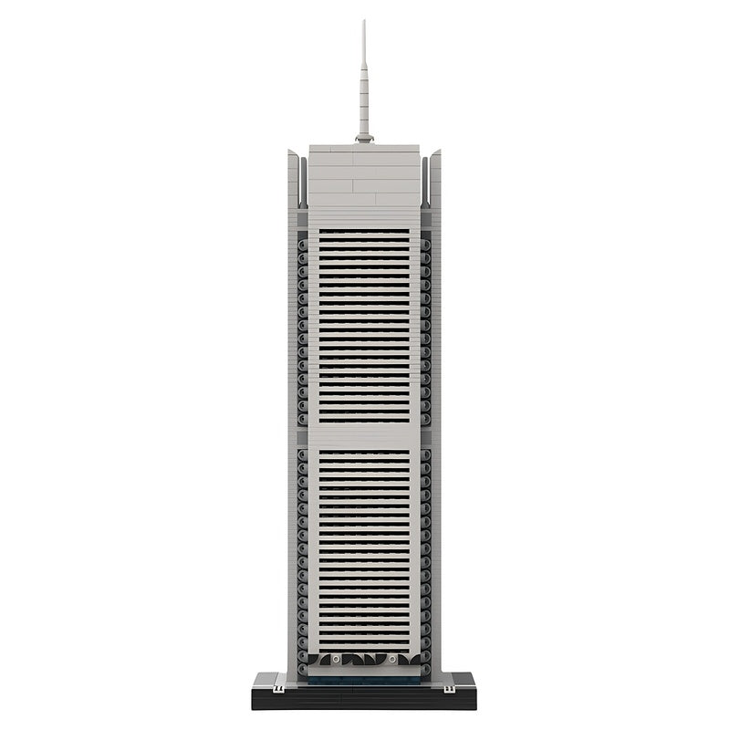 New York Midtown White Louver Tower 1:650 MOC Building Kit - 2
