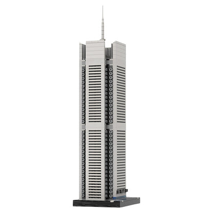 New York Midtown White Louver Tower 1:650 MOC Building Kit - 5