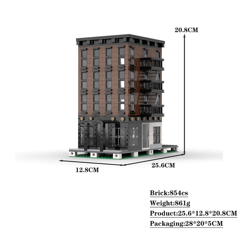 New York Style Apartment Modular MOC Building Kit | Urban Architecture Model - 2