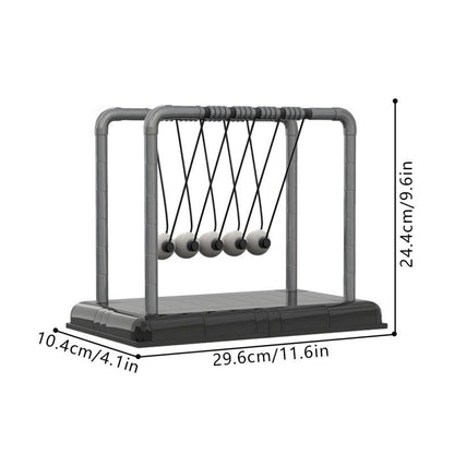 Newton’s Cradle Physics Desk Model MOC Building Kit | Kinetic Motion Display - 3
