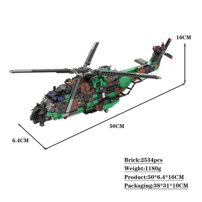 NH-90 Tactical Transport Helicopter MOC Building Kit | Aircraft Model - 4